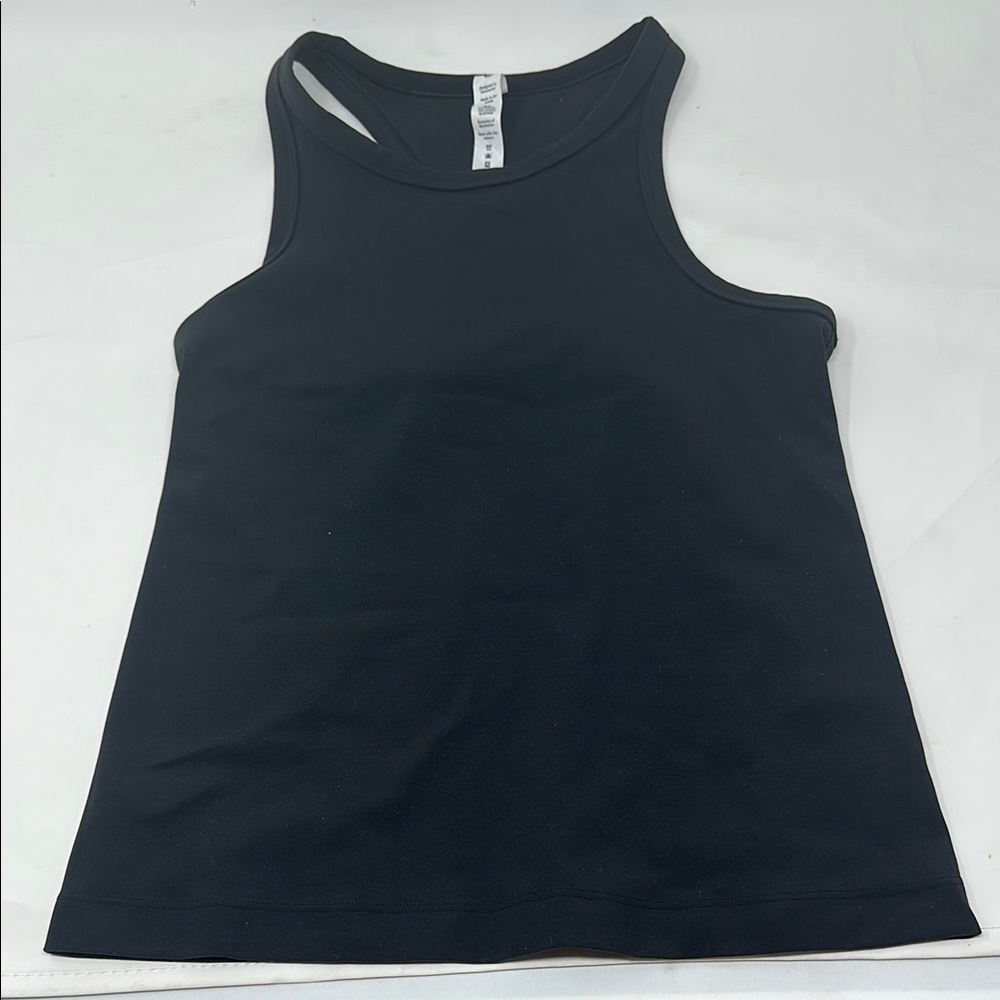 Lululemon align waist length racer back tank top black size 6
